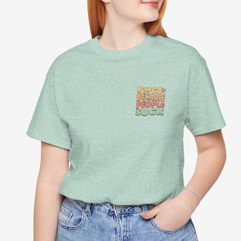 Pug Lover T-Shirt -  Retro Pug Shirt for Women